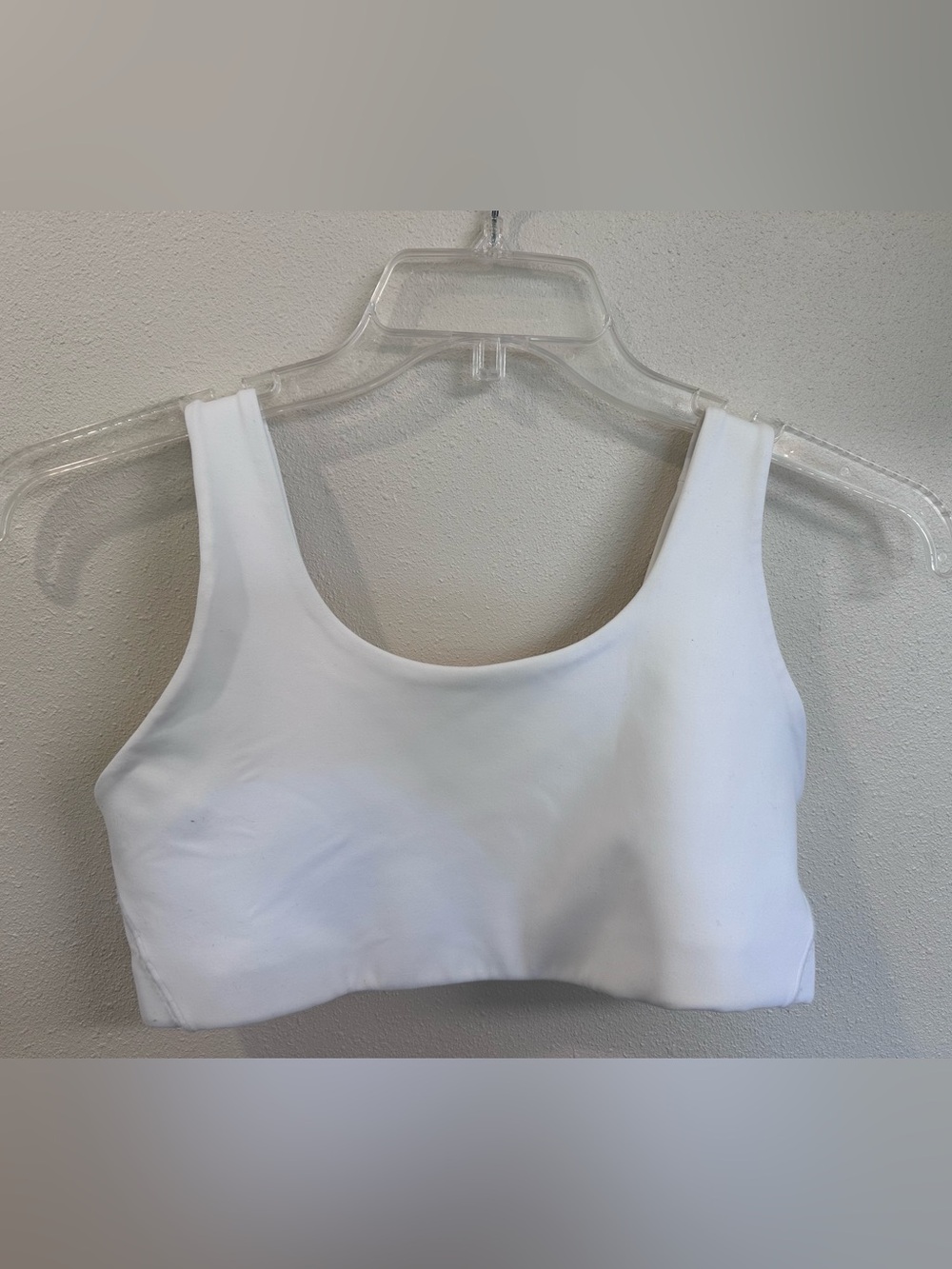 Nike White Scoop Crop Tank Top